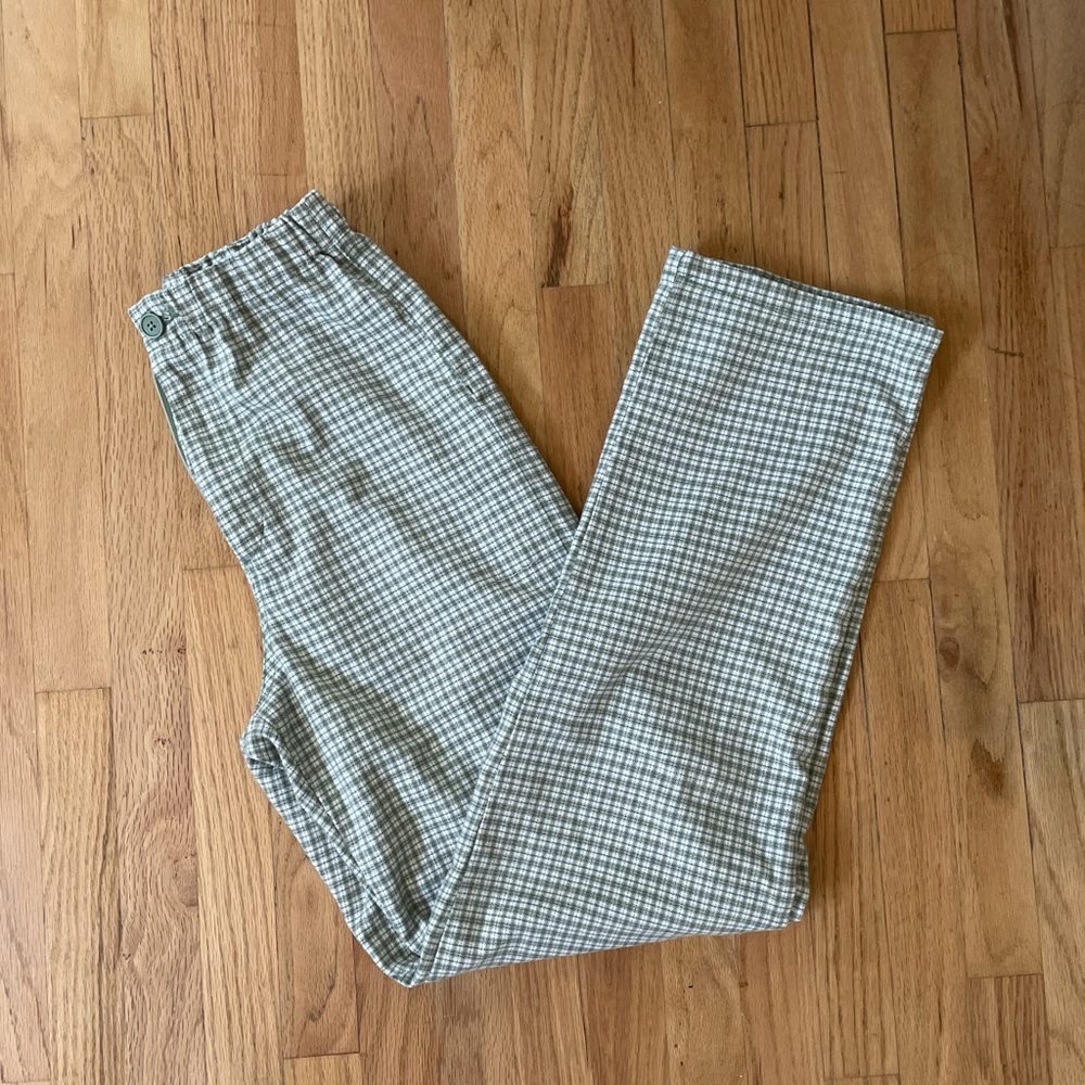 Brandy Melville John Galt Plaid Green Pants